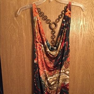 Multicolored silky feel top